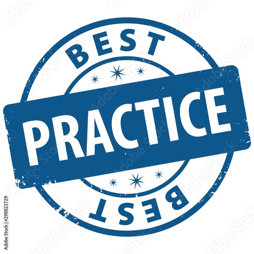 Best Practice text on rubber stamp icon isolated on white background