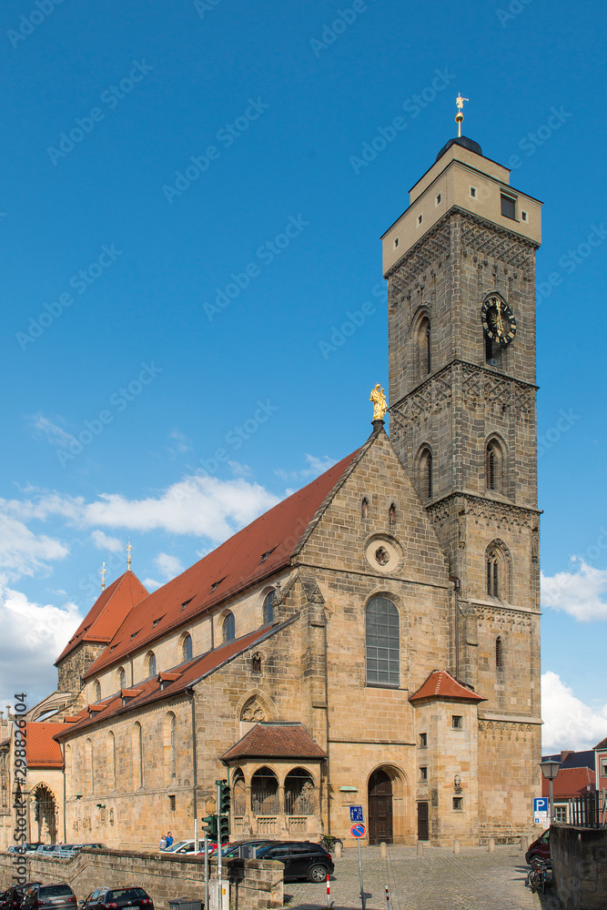 Bamberg, Germany - July 14, 2019; Obere Pfarre church in Bamberg a historical building and monument