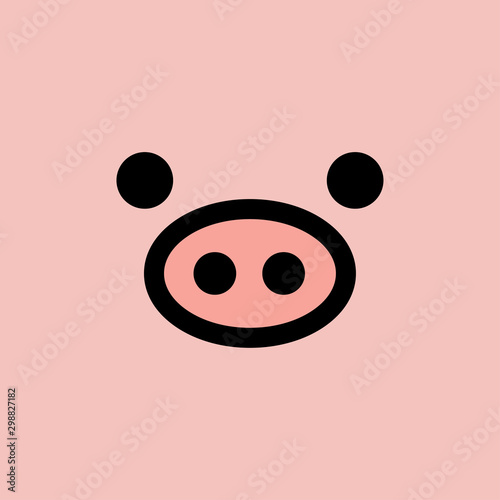 pig face background illustration vector