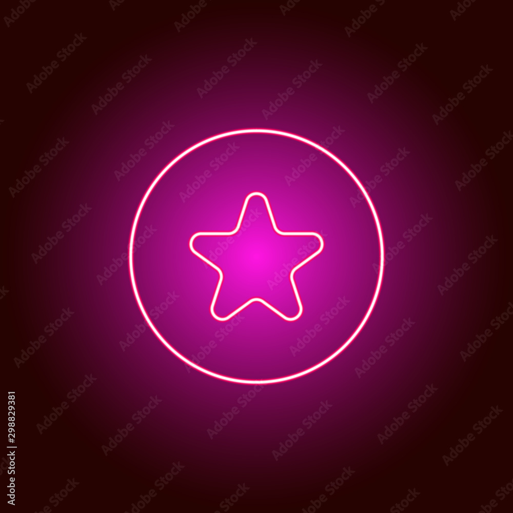 Heart, star vector icon. Element of simple icon for websites, web design, mobile app, info graphics. Pink color. Neon vector
