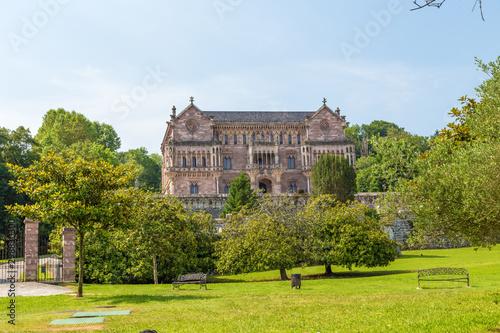 Comillas, Spain. Sobrellano Palace or Palace of the Marquis of Comillas, 1888 photo