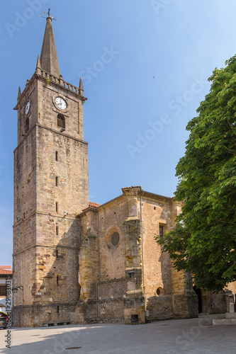 Comillas, Spain. Church and Clock Tower