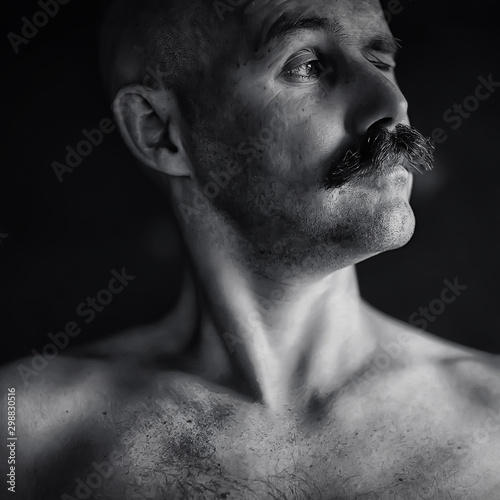 unusual portrait of a bald ...