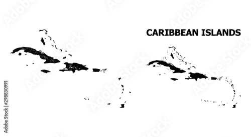 Carcass Map of Caribbean Islands