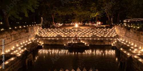 Stepwell by candlelight, Narli, India photo