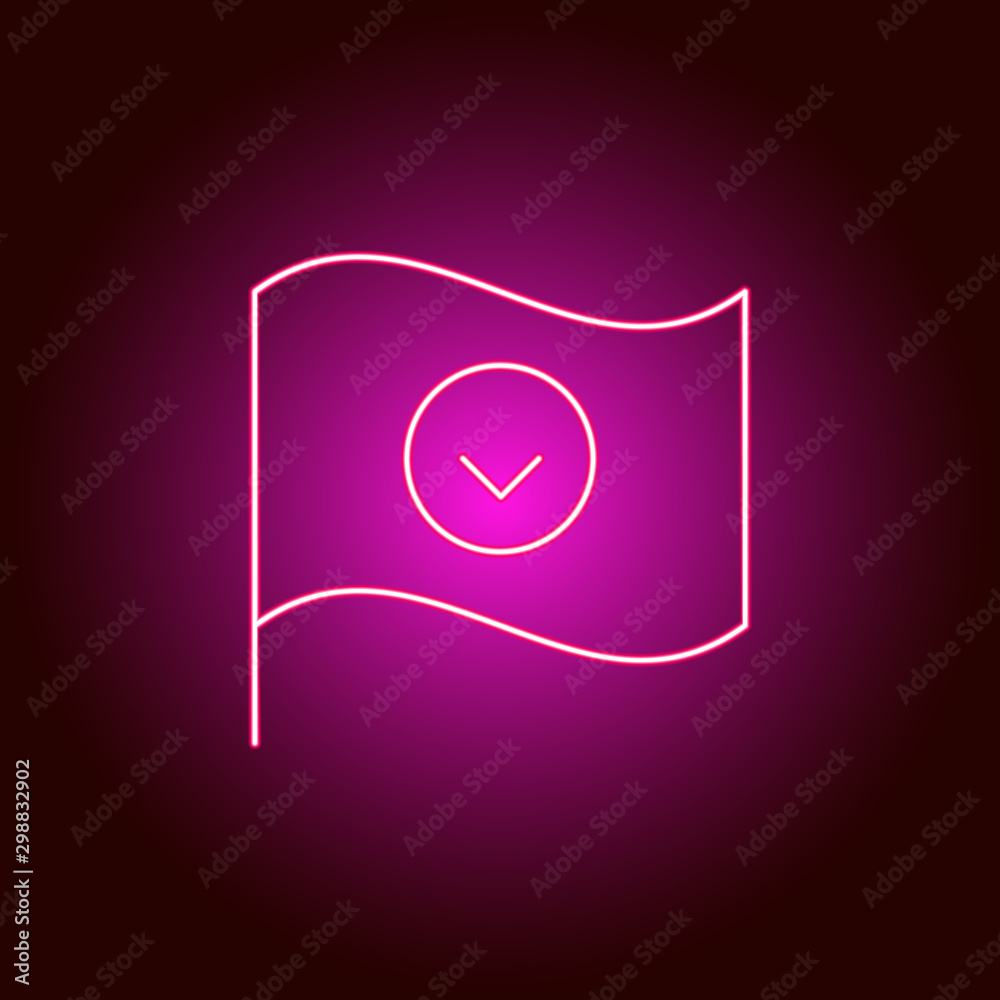 Flag, info vector icon. Element of simple icon for websites, web design, mobile app, info graphics. Pink color. Neon vector Flag, info vector icon. Element of simple icon for websites, web design, mobile app, info graphics. Pink color. Neon vector