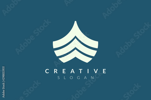 Design the logo of the front of the ship with an abstract shape. Minimalist and modern vector design suitable for community, business, and product brands
