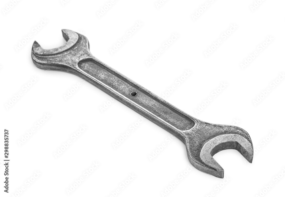 wrench on an isolated white background wrench on an isolated white background