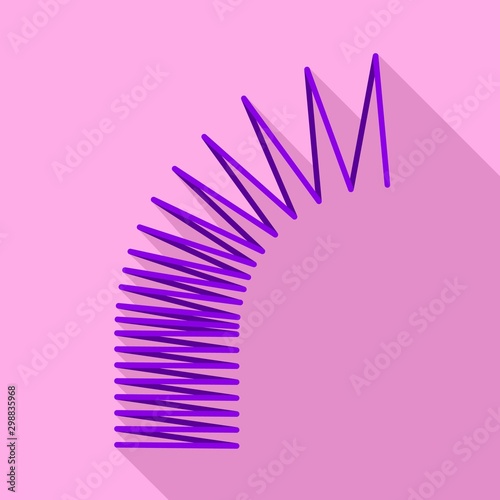 Elastic coil icon. Flat illustration of elastic coil vector icon for web design