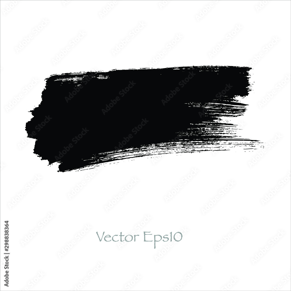 brush stroke color black.Vector illustration image