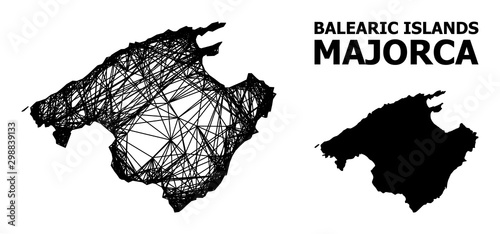 Wire Frame Map of Majorca