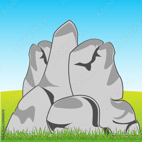 From stone on year glade in herb