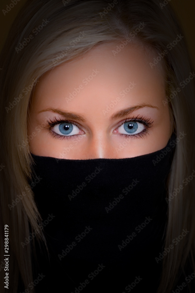 Beautiful Woman WIth Blue Eyes