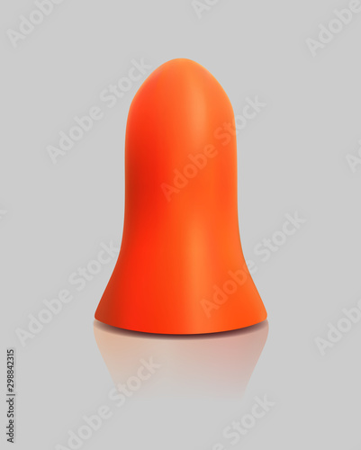 Vector realistic foam ear plug