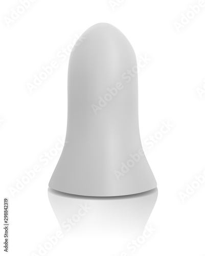 Vector realistic foam ear plug