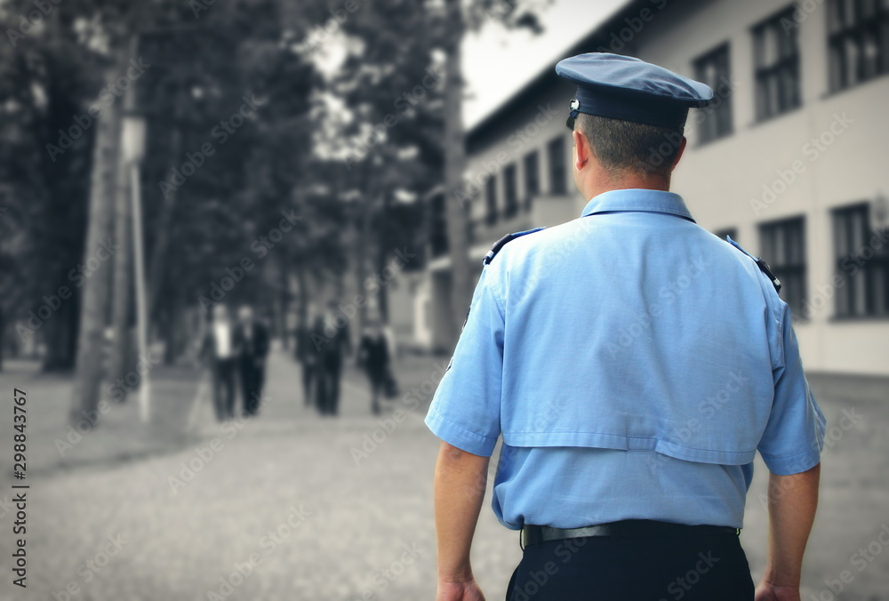 Obraz premium Policeman in uniform