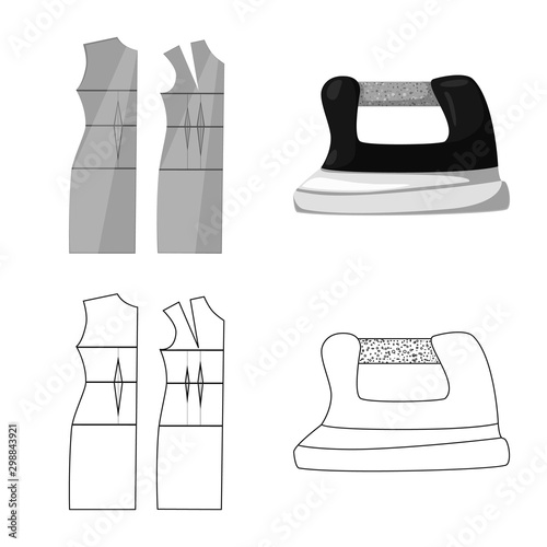 Vector design of craft and handcraft logo. Set of craft and industry vector icon for stock.