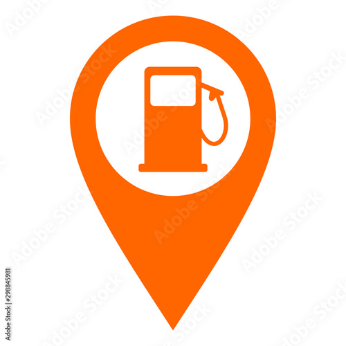 Tankstelle und Kartenmarkierung