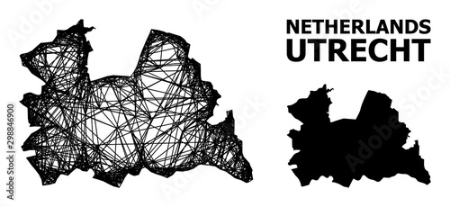 Wire Frame Map of Utrecht Province