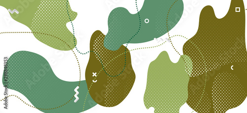 Minimal Camouflage Illustration. Fashion Green 