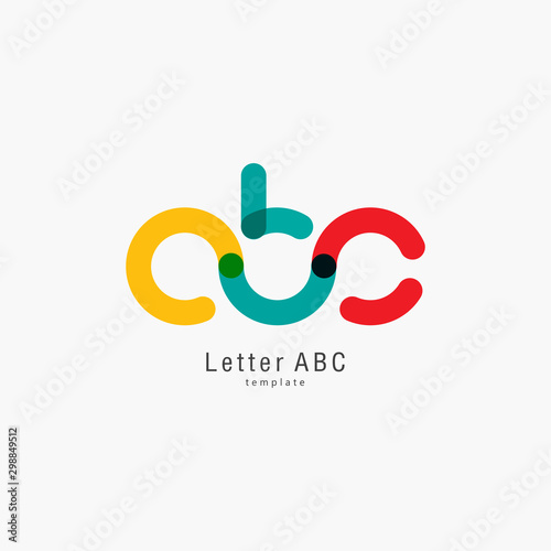 Colored letter abc photo