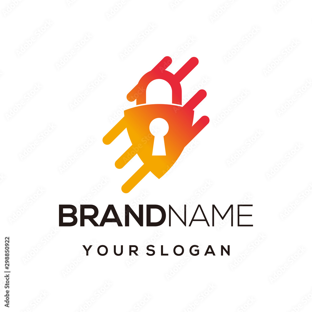 Fototapeta premium security logo design vector template