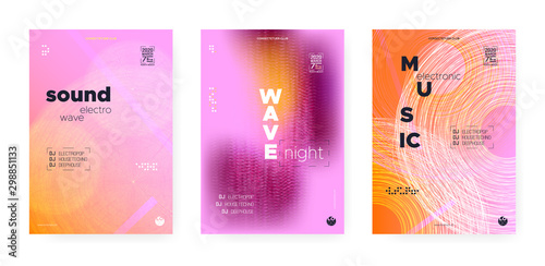Electronic Sound Festival. Colorful Music Poster. 