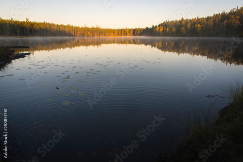 Morning light on wilderness lake