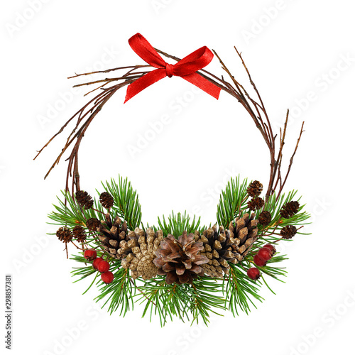 Christmas wreath from dry a...