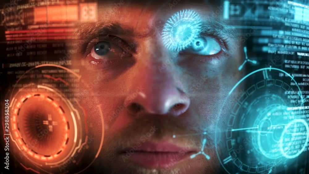 Ironman GUI - Graphical User Interface concept, holographic CGI screen