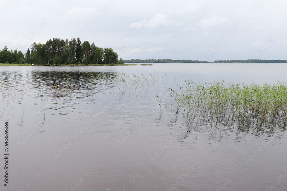Land across Lake Saimaa, Finland