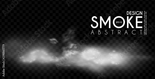 Fog, mist and smoke steam clouds. Transparent effect. Depth design.
