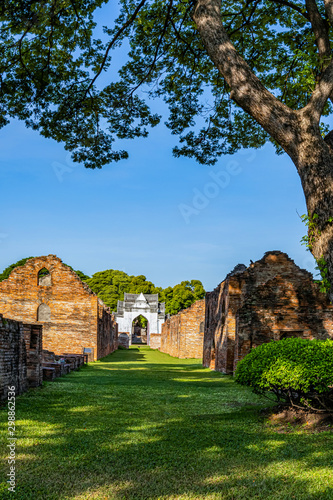 The exterior and surrounding area of ​​Somdet Phra Narai Palace  The historic site and history museum in Lopburi Province,Thailand