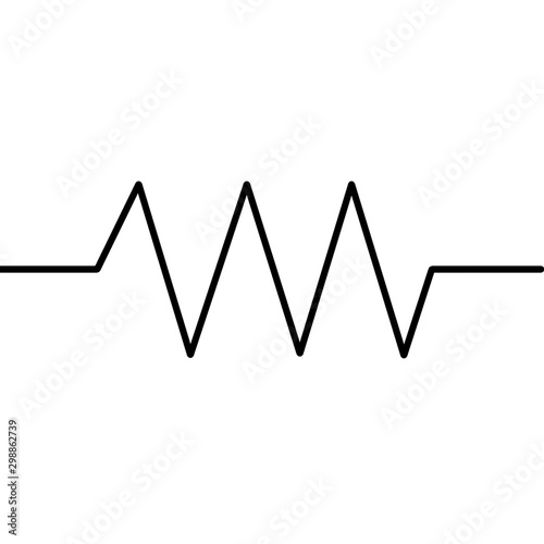 Fényképezés Resistor Thin Symbol For Circuit Design