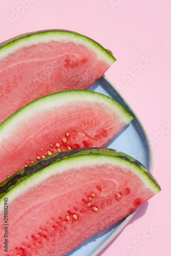 Slice of water melon. Delicious summer fruit.