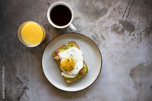 Avocado Toast with Bacon an...