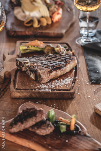 steak table close up photo