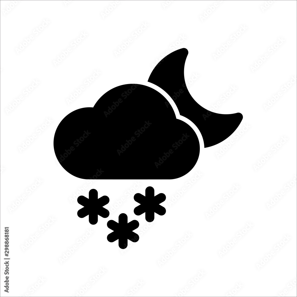 Snow icon. Symbol of Weather icon with trendy flat style icon for web, logo, app, UI design. isolated on white background. vector illustration eps 10