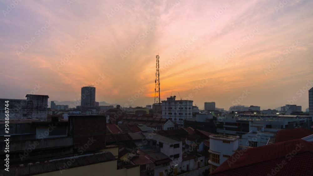 Time Lapse Of Ipoh Town During Sunrise.4K.Prores. Time Lapse Of Ipoh Town During Sunrise.4K.Prores.