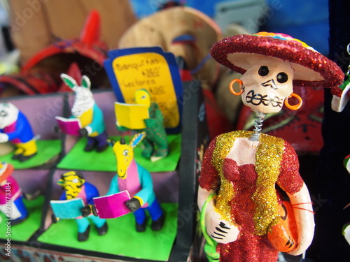 Handmade Cute Skeletal Goods  Day of the Dead  Oaxaca  Mexico