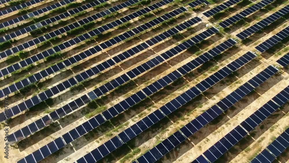 Solar field wide zoom down Solar field wide zoom down
