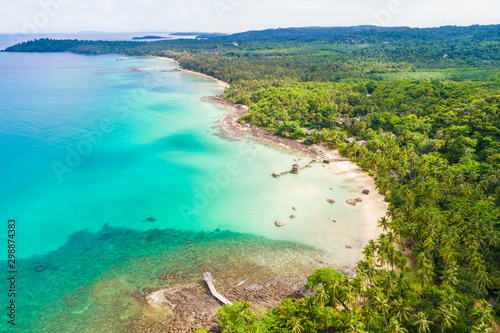 Aerial view paradise island sea beach beautiful of nature © themorningglory