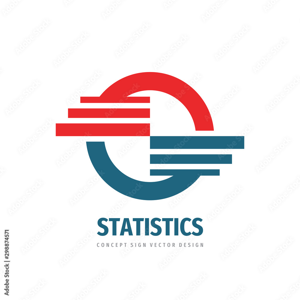 Statistics infographic concept logo template design. Business solution creative sign. Vestor illustration. Statistics infographic concept logo template design. Business solution creative sign. Vestor illustration.