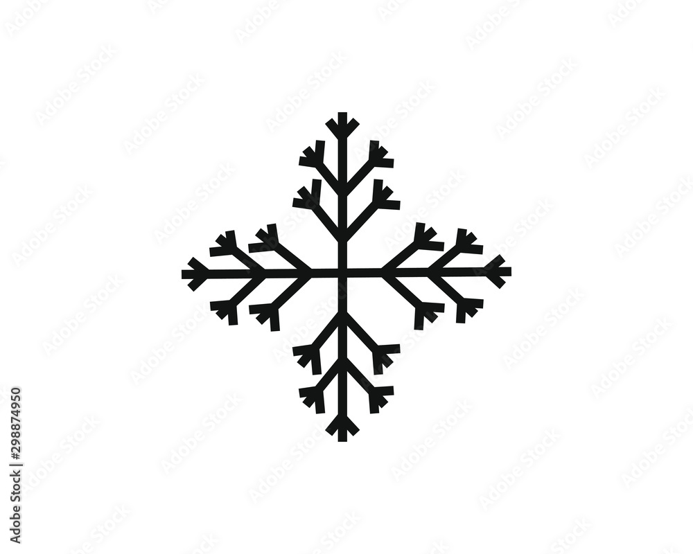 snowflake shaped simple icon vector