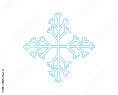 snowflake shaped simple icon vector
