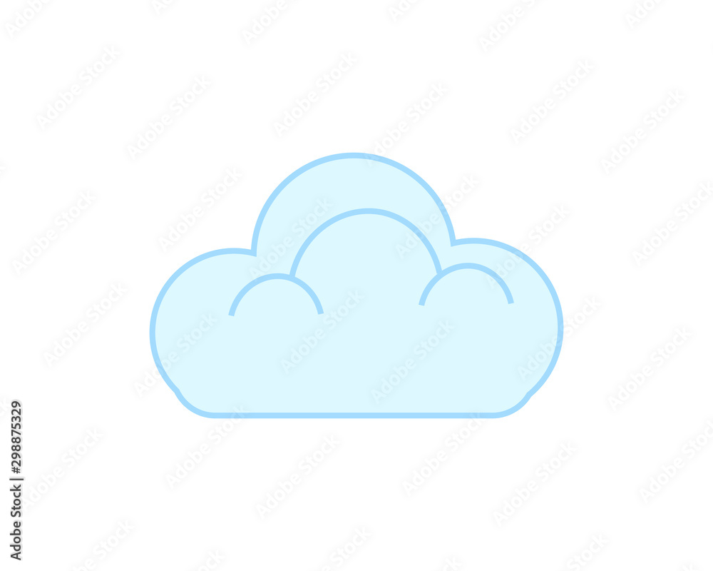 cloud icon simple icon vector