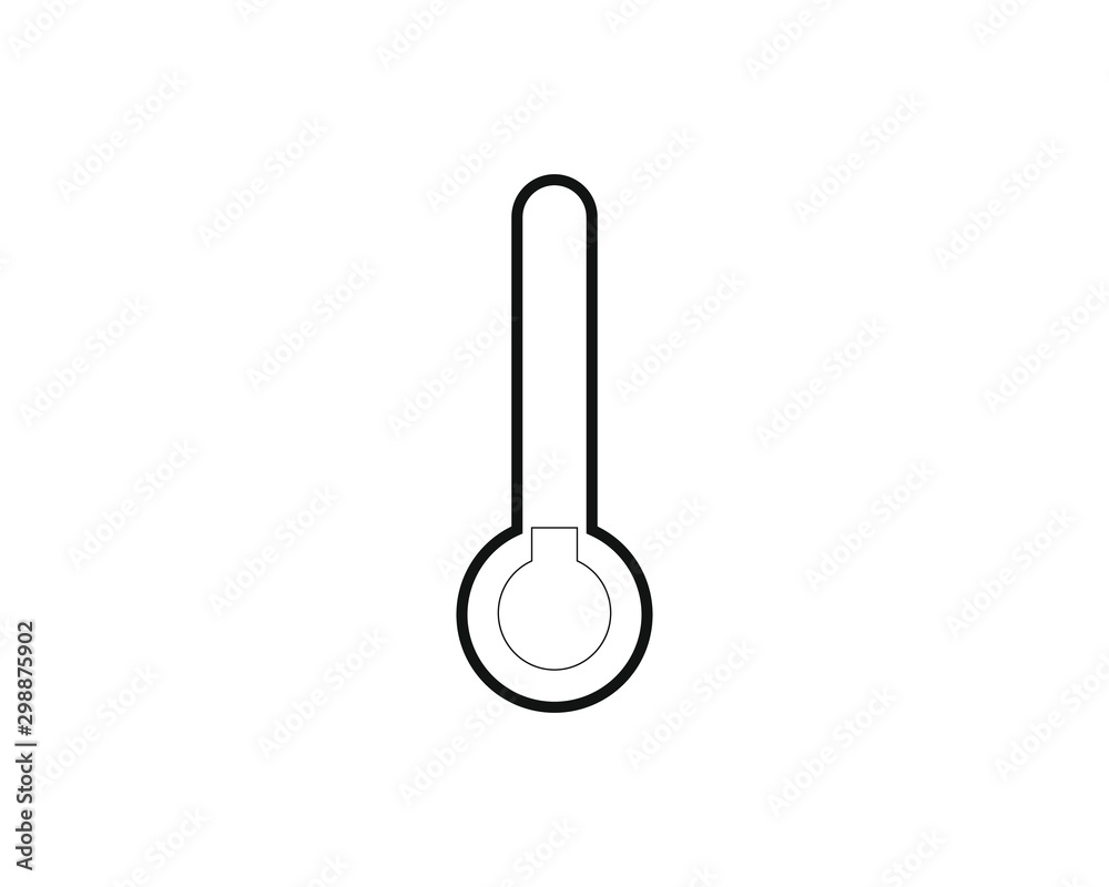 thermometer shape simple icon vector thermometer shape simple icon vector