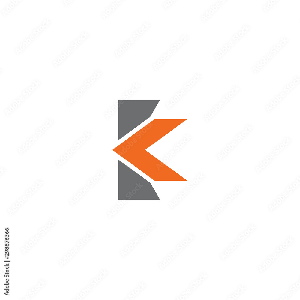 K letter initial icon logo design template K letter initial icon logo design template
