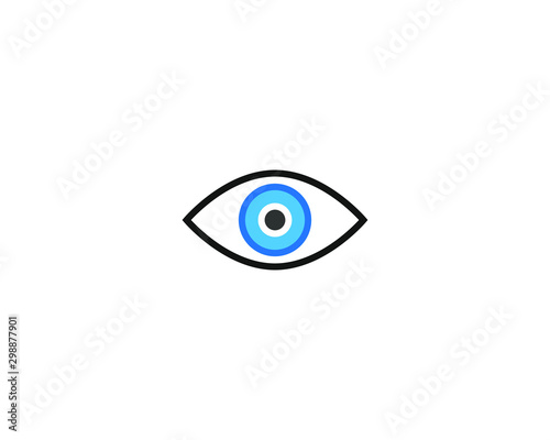 eye shape simple icon vector