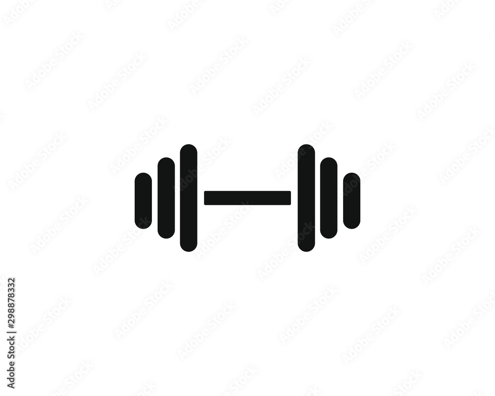dumbbell shaped simple icon vector dumbbell shaped simple icon vector